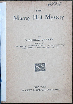 Image for The Murray Hill Mystery.