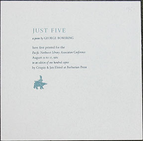 Image for Just Five.