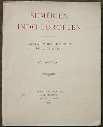 Image for Sumerien et Indo-Europeen. L'Aspect Morphologique de la Question.