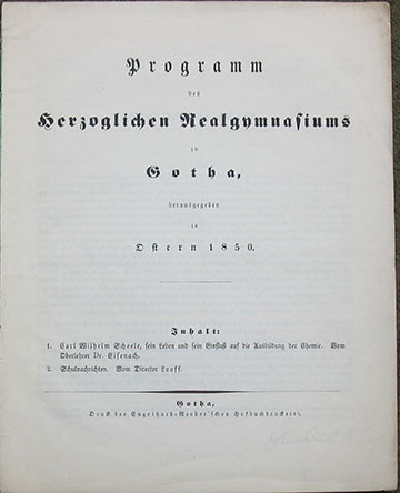 Image for Programm des Herzoglichen Realgymnasiums zu Gotha, herausgegeben zu Ostern 1850.