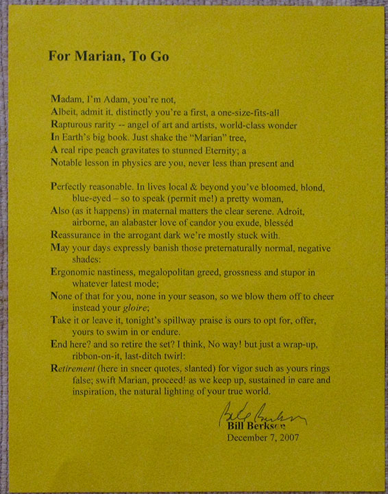 Image for For Marian, To Go.