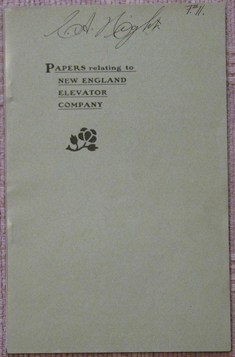 Image for Papers relating to New England Elevator Company. Deed of Site. Mortgage. Subrogation. Lease.