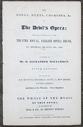 Image for The Songs, Duets, Choruses, &c. in The Devil's Opera: Originally Produced at the Theatre Royal, English Opera House, On Monday, August 13th, 1838.