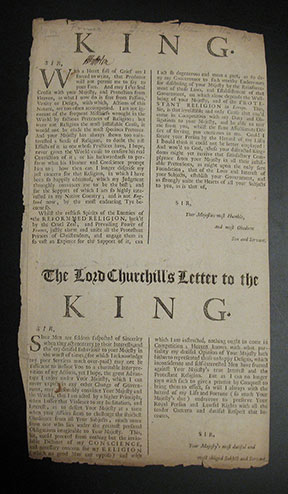 Image for Prince George's Letter to the King. The Lord Churchill's Letter to the King.