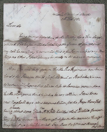 Image for An ALS dated Dec. 1782, relating to the sending of troops to Jamaica.