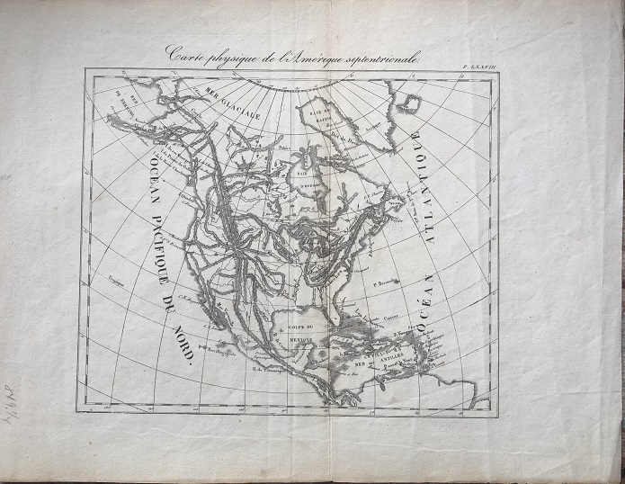 Image for Carte physique de l'Amerique septentrionale.
