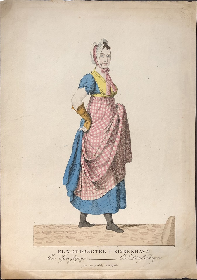 Image for En Tjenestepige / Ein Dienstmadgen [maidservant]. KLAEDEDRAGTER I KOBENHAVN.