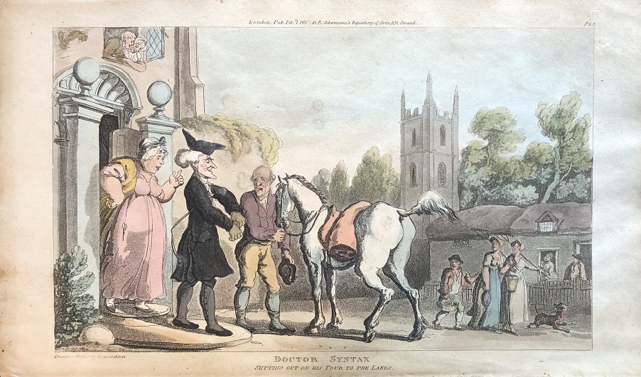 Image for Doctor Syntax Setting Out on His Tour to the Lakes. [From: The Tour of Doctor Syntax In Search of the Picturesque. A Poem. 7th Edition with new Plates].