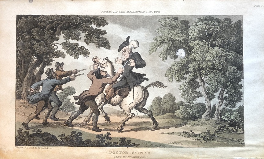 Image for Doctor Syntax Stopt by Highwaymen. [From: The Tour of Doctor Syntax In Search of the Picturesque. A Poem. 7th Edition with new Plates].