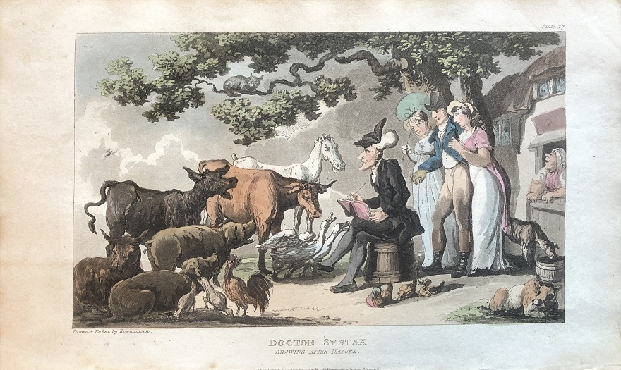 Image for Doctor Syntax Drawing After Nature. [From: The Tour of Doctor Syntax In Search of the Picturesque. A Poem. 7th Edition with new Plates].