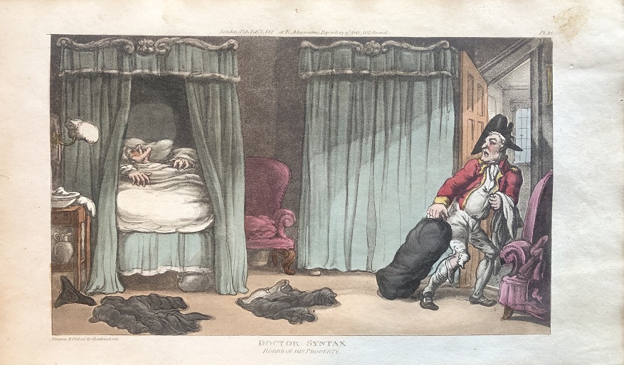 Image for Doctor Syntax Robb'd of His Property. [From: The Tour of Doctor Syntax In Search of the Picturesque. A Poem. 7th Edition with new Plates].