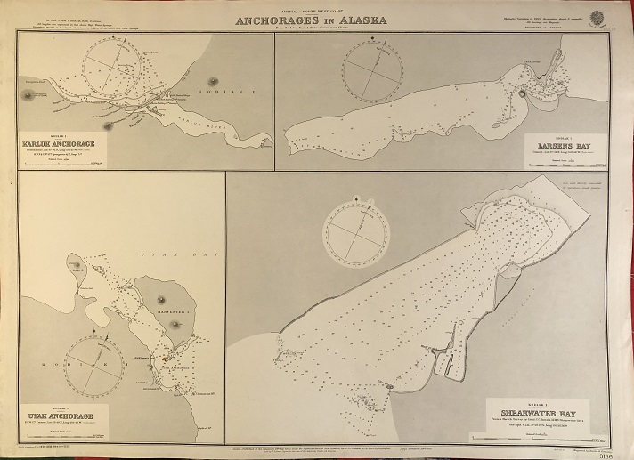 Image for America. North West Coast. Anchorages in Alaska. From the latest United States Government Charts.