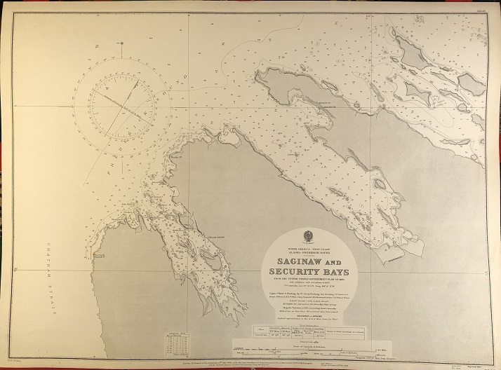 Image for North America - West Coast. Alaska - Frederick Sound. Saginaw and Security Bays. From the United States Government Plan of 1895. with additions and corrections to 1929.