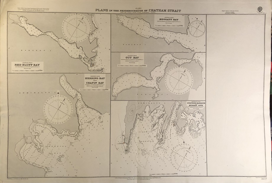 Image for Alaska. Plans in the Neighbourhood of Chatham Strait. From the Latest United States Government Charts.