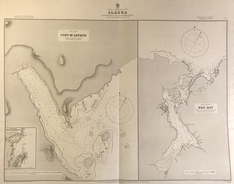Image for America - North West Coast. Alaska. Anchorages In and Near Sumner Strait. From Plans Published by the U.S. Government, 1888.