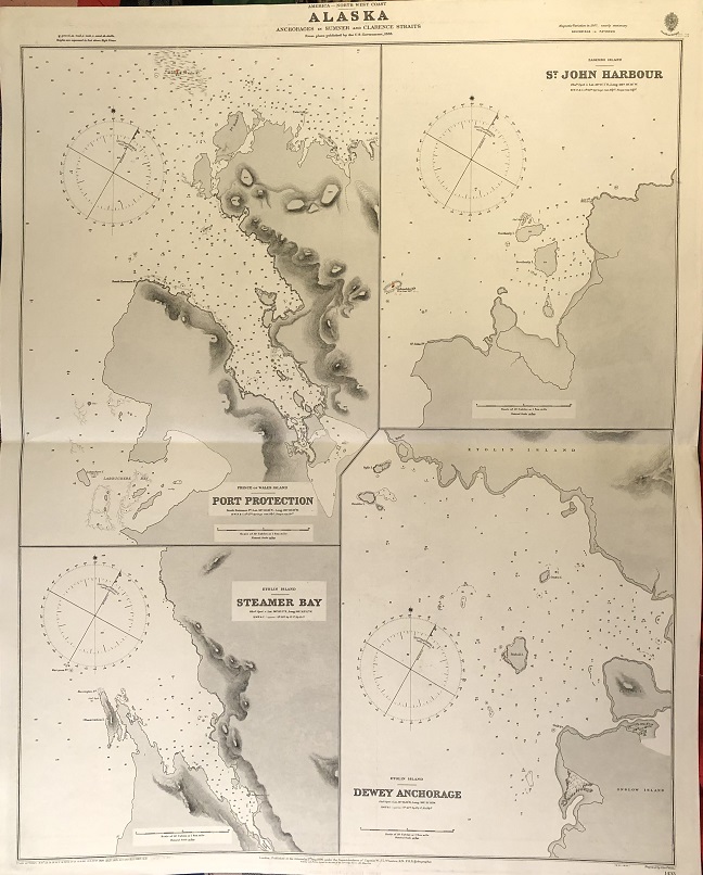 Image for America - North West Coast. Alaska. Anchorages In Sumner and Clarence Straits. From plans published by the U.S. Government, 1888.