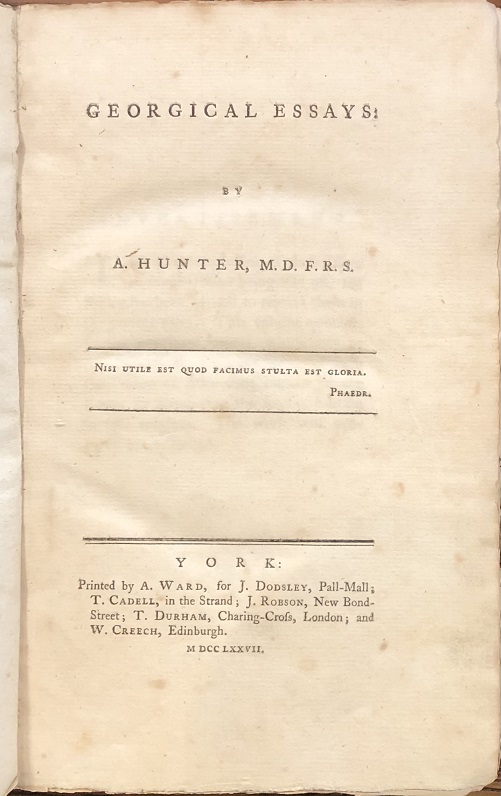 Image for Georgical Essays.