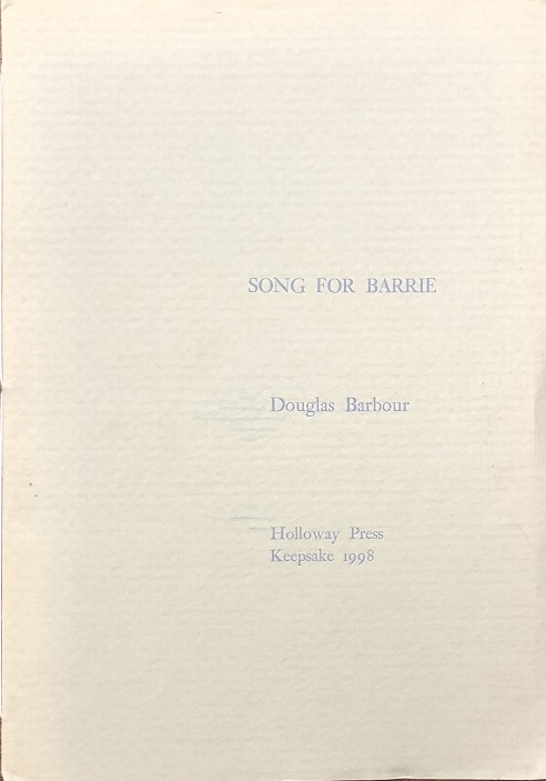 Image for Song For Barrie.