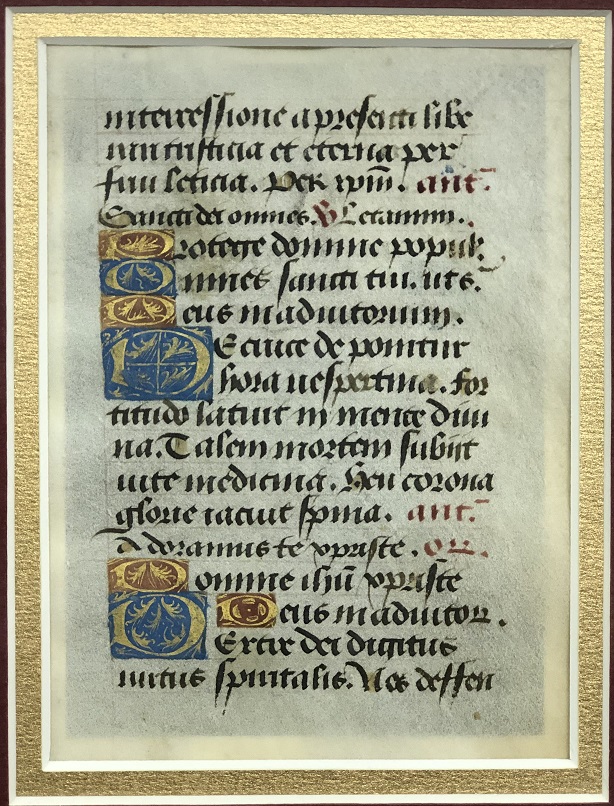 Image for An Illuminated Manuscript Leaf from a Book of Hours.