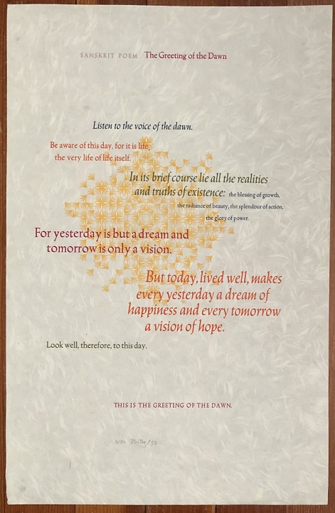 Image for Sanskrit Poem. The Greeting of the Dawn.