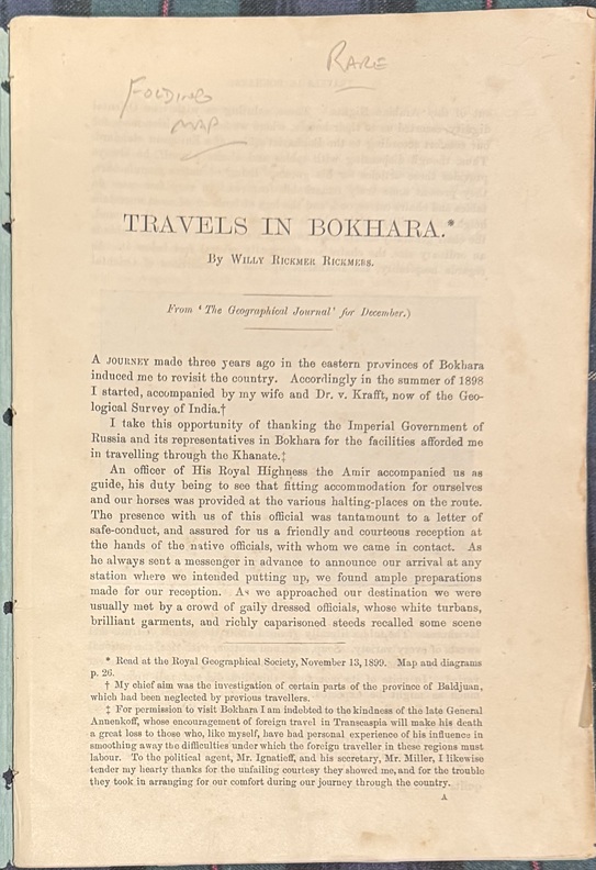 Image for Travels In Bokhara. (From 'The Geographical Journal' for December, 1899). Travels In Bokhara. (From 'The Geographical Journal' for December, 1899).